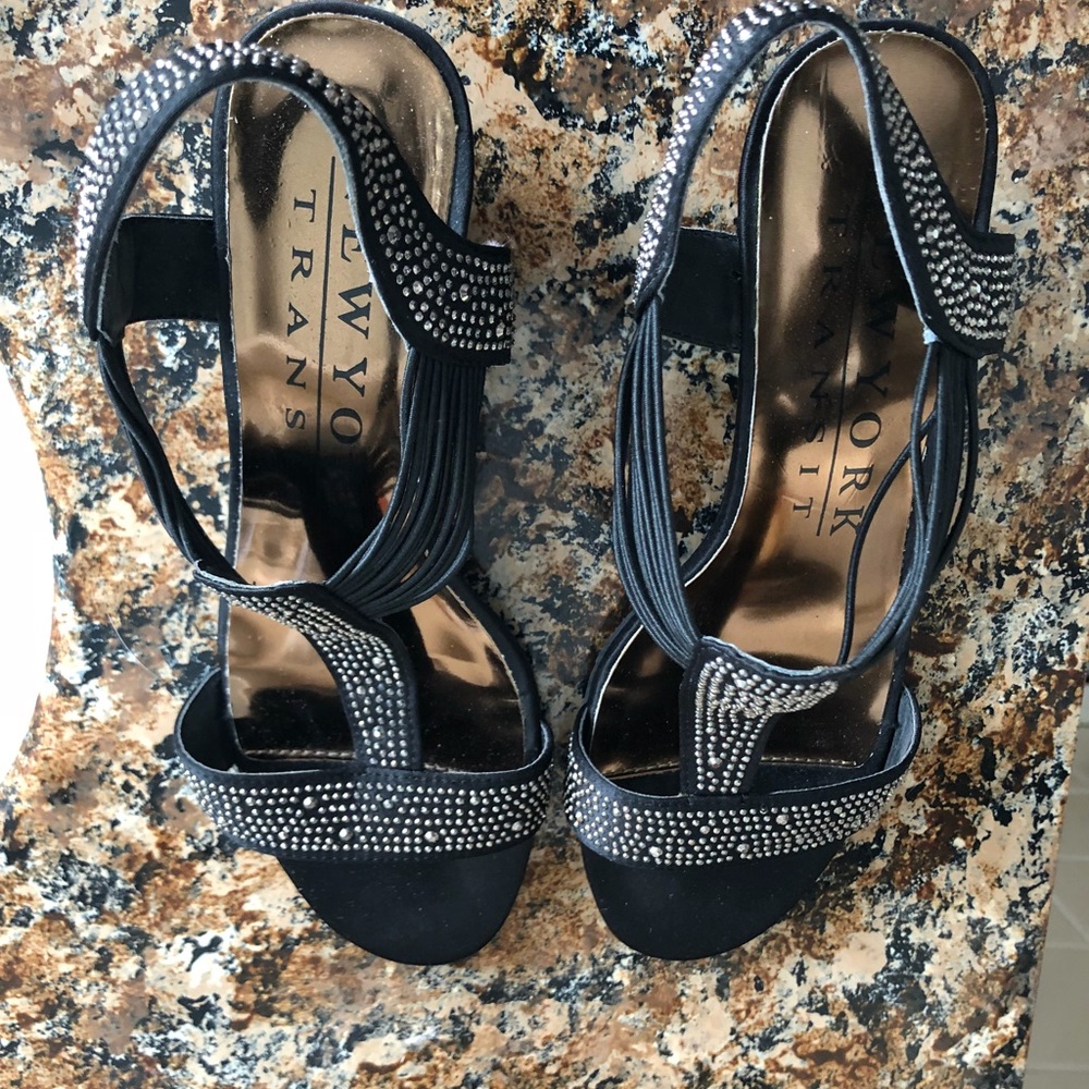 Sandals with silver bling
